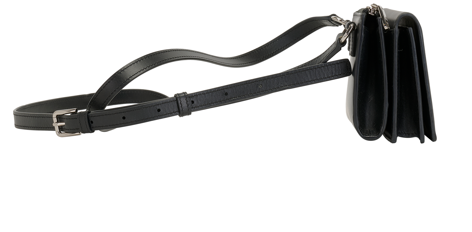 Crossbody, &pound;195, Handbags, Black, Leather, Side view